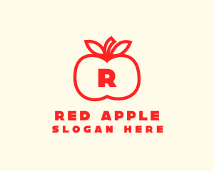 Apple Fruit Letter logo design