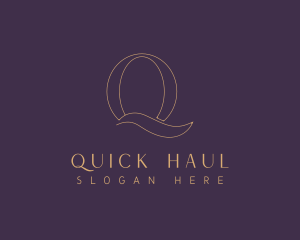 Minimalist Elegant Fashion Letter Q logo design