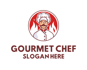 Fire Chef Restaurant  logo design