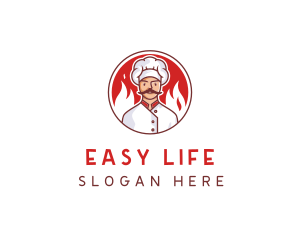 Fire Chef Restaurant  logo design