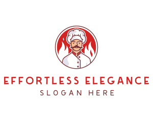 Fire Chef Restaurant  logo design