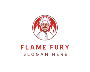 Fire Chef Restaurant  logo design