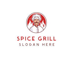 Fire Chef Restaurant  logo design