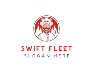 Fire Chef Restaurant  logo design