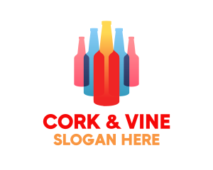 Wine Bottle Drink logo design