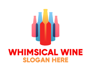 Wine Bottle Drink logo design