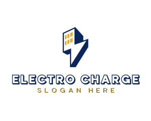 Lightning Bolt Building Power logo design