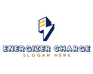 Lightning Bolt Building Power logo design