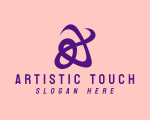 Purple Cursive Letter A  logo design