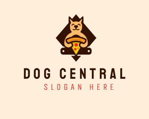 Cute Animal Pizza logo design