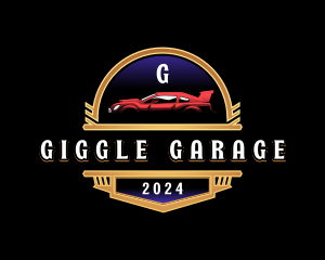 Auto Garage Racing Car logo design