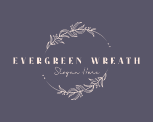 Feminine Floral Wreath logo design