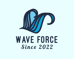 Surfing Beach Wave logo