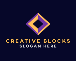 Creative Geometric Diamond logo design