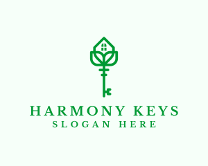 Natural House Key logo design