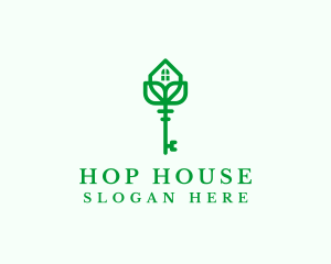 Natural House Key logo design