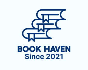 Minimalist Book Stairs logo design