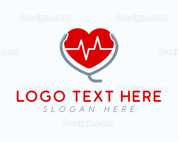 Heart Beat Stethoscope Logo