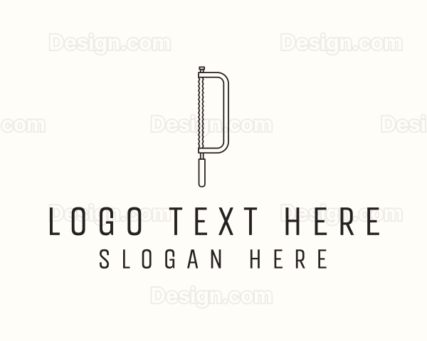 Minimalist Hacksaw Tool Logo