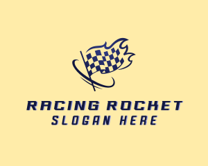 Fire Flag Racer logo design