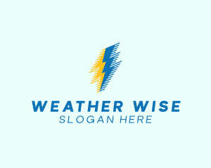 Lightning Storm Weather logo design