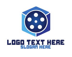 Cinematography - Movie Reel Cube logo design