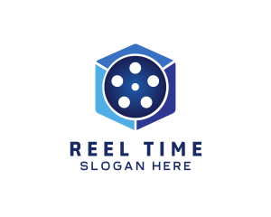 Film Reel Cube logo design