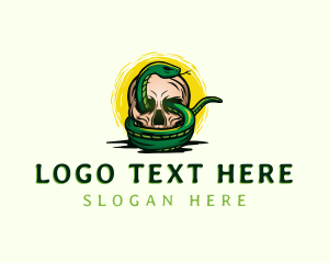 Skeleton Skull Snake logo