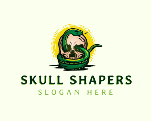 Skeleton Skull Snake logo