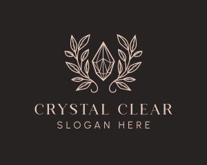 Crystal Jewelry Wreath logo design