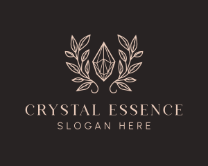 Crystal Jewelry Wreath logo design
