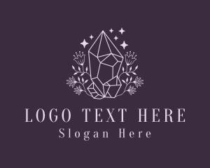 Flower Crystal Gemstone logo