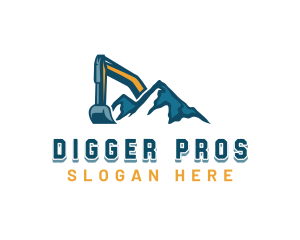 Digging Excavation Machine logo design