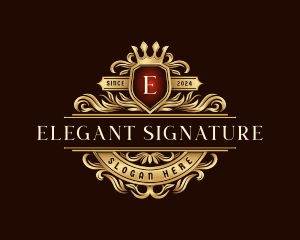 Crown Elegant Crest logo design