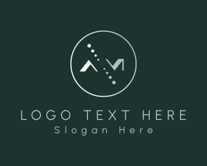 Simple Letter AM Monogram logo