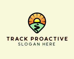 Travel Route Navigator logo design