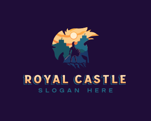 Spartan Soldier Castle logo design