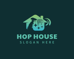 Spray House Disinfect logo design