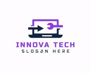 Laptop Tech Gadget logo design