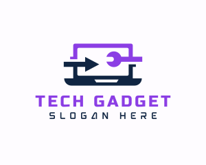 Laptop Tech Gadget logo design