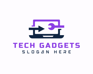 Laptop Tech Gadget logo design