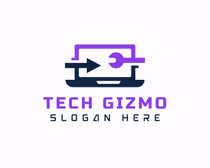 Laptop Tech Gadget logo design