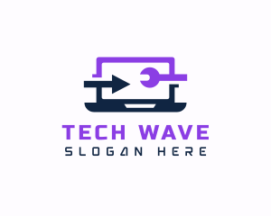 Laptop Tech Gadget logo design