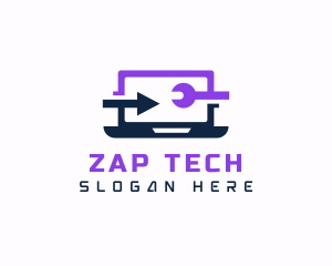 Laptop Tech Gadget logo design