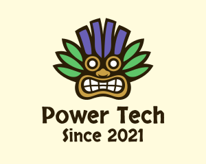 Aztec Tropical Tribal Mask logo