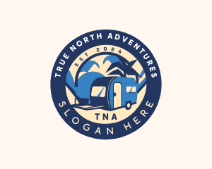 Adventure Getaway Caravan logo design