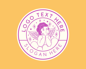 Retro Cherubim Angel logo