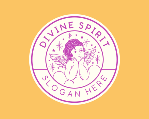 Retro Cherubim Angel logo