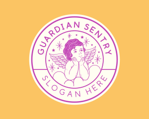Retro Cherubim Angel logo