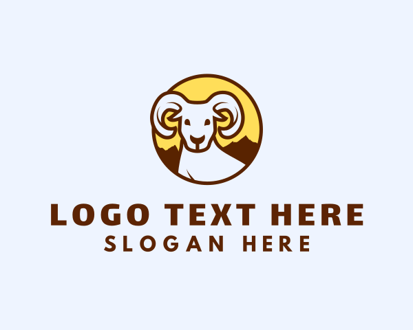 Goat logo example 3